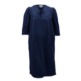 Silverts SV26450 Womens Adaptive Fleece Housecoat-Navy-Medium