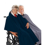 Silverts SV27000 Warm Wheelchair Cape For Women With Hood-Navy-One