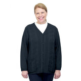 Silverts SV27080 Womens Adaptive Open Back Cardigan-Black-Medium