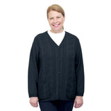 Silverts SV27080 Womens Adaptive Open Back Cardigan-Black-Extra Large
