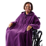Silverts SV27100 Wheelchair Cape With Hood-Women-Plum-One