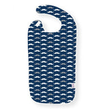 Silverts SV30120 Lightweight Clothing Protector Bibs For Adults-Navy Mustache