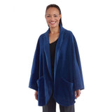 Silverts SV30240 Cozy Fleece Pocket Capes For Women-Estate Blue-One