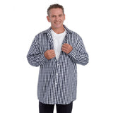 Silverts SV40000 Magnetic Buttons Dress Shirt For Men-Arthritis-Navy Check-2XL