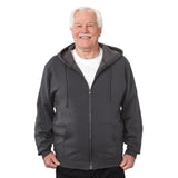 Silverts SV40010 Mens Magnetic-Zipper Hoodie With Pockets-Gray-Extra Large