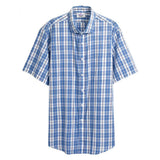 Silverts SV40100 Magnetic Closure Shirt-Indigo Plaid-2XL