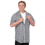 Silverts SV40100 Magnetic Closure Shirt-Black Check-2XL