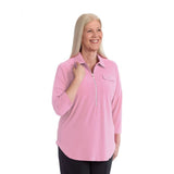 Silverts SV41030 Womens Zip-Front Top For Self-Dressing-Soft Pink-Large