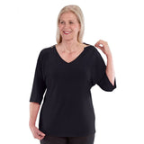 Silverts SV41060 Independent Dressing Zip-Shoulders Top For Women-Navy-Large