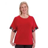 Silverts SV41070 Super Easy Dressing Top w/ Extra Deep Arm Holes-Red-Med