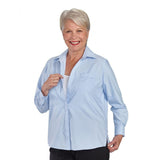 Silverts SV46020 Womens Magnetic Top For Arthritis-Light Blue-Extra Large