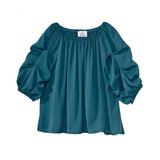 Silverts SV46030 Easy Independent Self Dressing Peasant Top For Women-Teal-Med