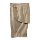 Silverts SV50040 Mens Elastic Waist Cotton Adaptive Shorts-Beige-Large