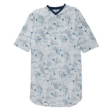 Silverts SV50050 Poly-Cotton Hospital Gowns For Men-Navy/White-Large