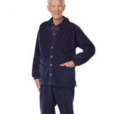 Silverts SV50070 Mens Adaptive Soft Fleece Cardigans-Navy-Large