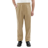 Silverts SV50240 Mens Open Side Easy Access Pants Elastic Waist-Beige-Large