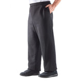 Silverts SV50630 Mens Arthritis Fleece Easy Access Pants Elastic Waist-Black-LGE