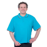 Silverts SV50710 Handsome Adaptive Polo Shirt Tops-Aqua-Large