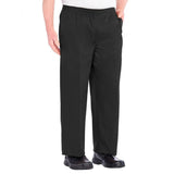 Silverts SV50790 Regular Mens Cotton Elastic Waist Pant-Black-Large