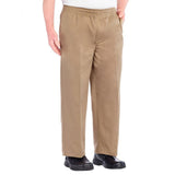 Silverts SV50790 Regular Mens Cotton Elastic Waist Pant-Beige-Large