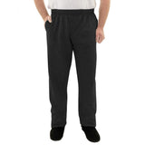 Silverts SV50820 Regular Pull On Fleece Pant For Men-Black-Large