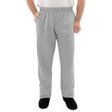 Silverts SV50820 Regular Pull On Fleece Pant For Men-Grey Mix-Large