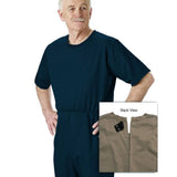 Silverts SV50830 Mens Dementia Alzheimers Anti Strip Jumpsuit-Navy-2XL