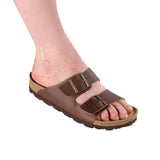 Silverts SV51010 Mens Slip-On Shock-Absorbing Adjustable Sandals-Brown-10