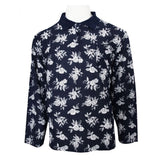 Silverts SV51830 Mens Jersey Golf Shirt-Navy Print-Medium