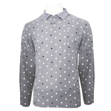 Silverts SV51830 Mens Jersey Golf Shirt-Charcoal Dots-Large