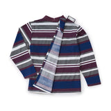 Silverts SV51830 Mens Jersey Golf Shirt-Navy/Wine-Medium