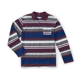 Silverts SV51830 Mens Jersey Golf Shirt-Navy/Wine-Medium