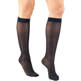 Truform 1773 Womens Lite Weight Knee Highs-15-20 Gradient-Large-Navy