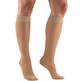 Truform 1773 Womens Lite Weight Knee Highs-15-20 Gradient-Large-Taupe