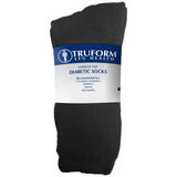 Truform 1918 Loose Fit Diabetic Sock-3/Pack-Large-Black