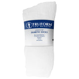 Truform 1918 Loose Fit Diabetic Sock-3/Pack-Large-White