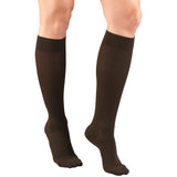 Truform 1976 Womens Diamond Patten Knee High-15-20 Gradient-Med-Brown