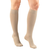 Truform 1976 Womens Diamond Patten Knee High-15-20 Gradient-Med-Tan