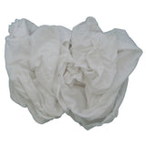 WipeCo Wiping Rag Premium White T-Shirt Rags-25 Lb Box